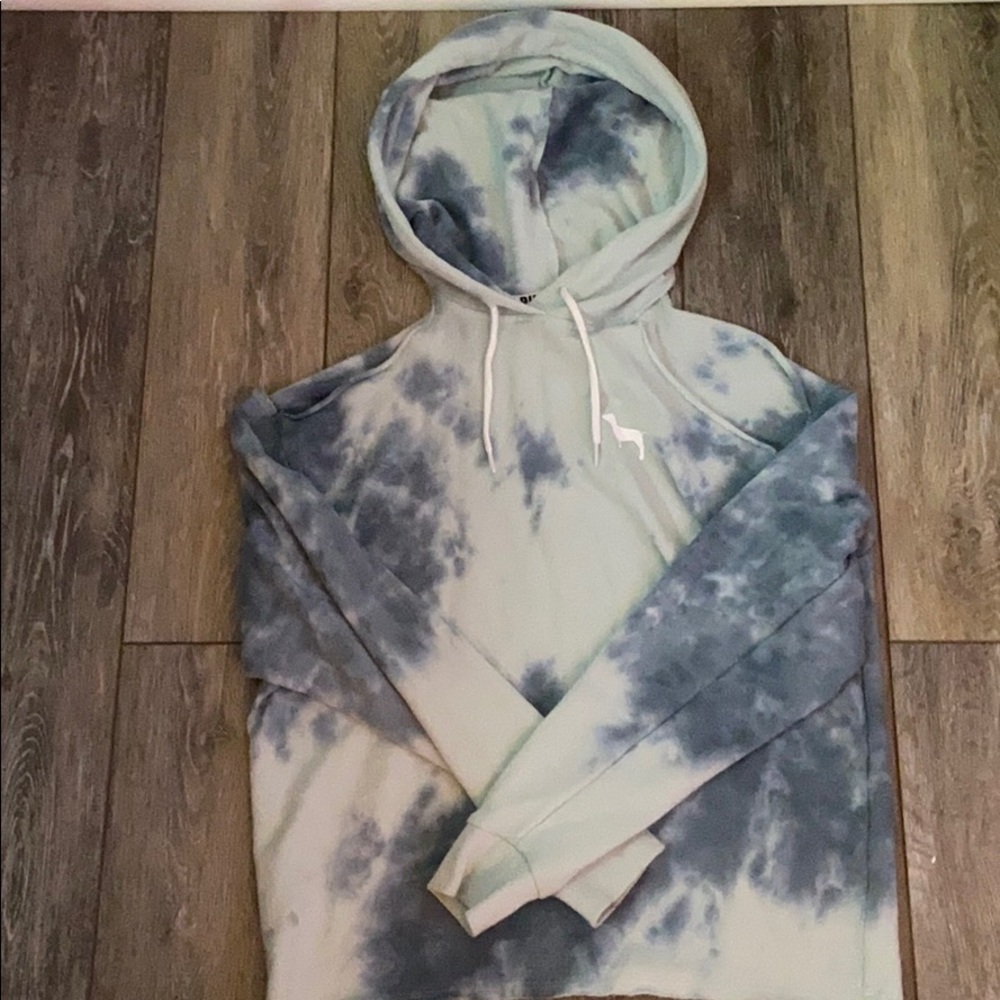 PINK Tie Dye Sweatshirt With Cut Out Shoulders - Picture 1 of 3